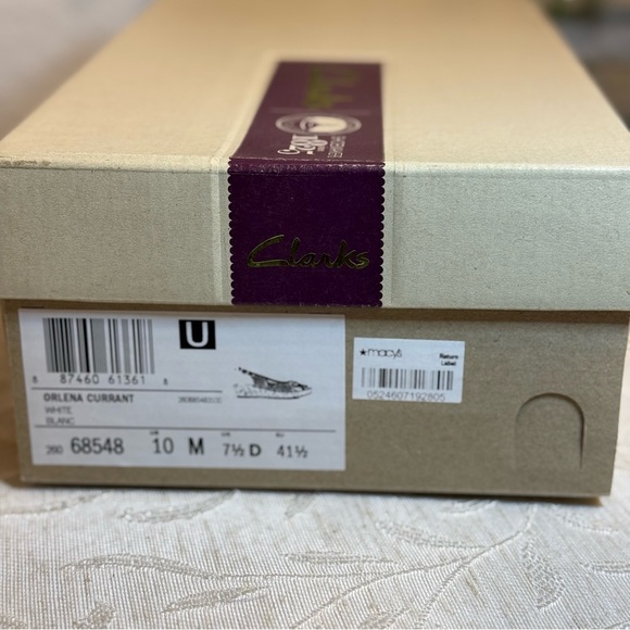 Clarks Artisan Orlena Currant White Cork Sandal Slingback Size 10 NIB‎
